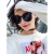 2019新品のサングリストで夏のGMサングリスの女性ins韩国港版ファッションカラーの赤い个性的な偏光镜の紫外线カットです。旅行の黒い枠の黒い灰色の写真
